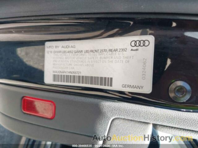 AUDI A4 PREMIUM, WAUGNAF41HN056721