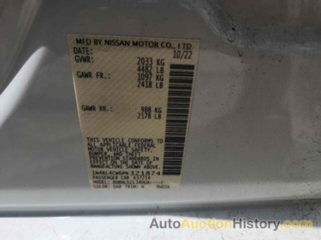 NISSAN ALTIMA SR, 1N4BL4CW6PN321874