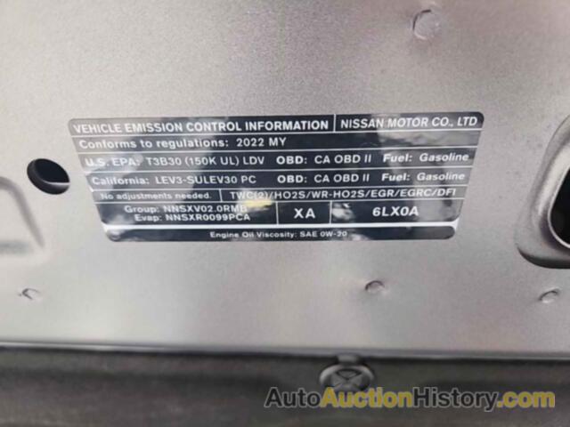 NISSAN SENTRA SV, 3N1AB8CV6NY306639