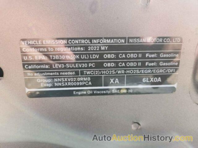 NISSAN SENTRA SR, 3N1AB8DV5NY299195