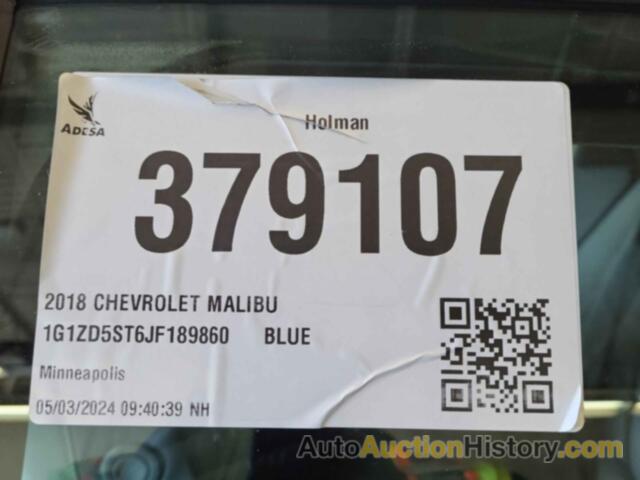 CHEVROLET MALIBU LT, 1G1ZD5ST6JF189860