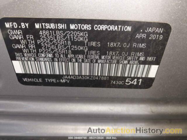 MITSUBISHI OUTLANDER SE, JA4AD3A30KZ047881