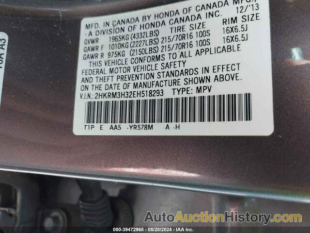 HONDA CR-V LX, 2HKRM3H32EH518293