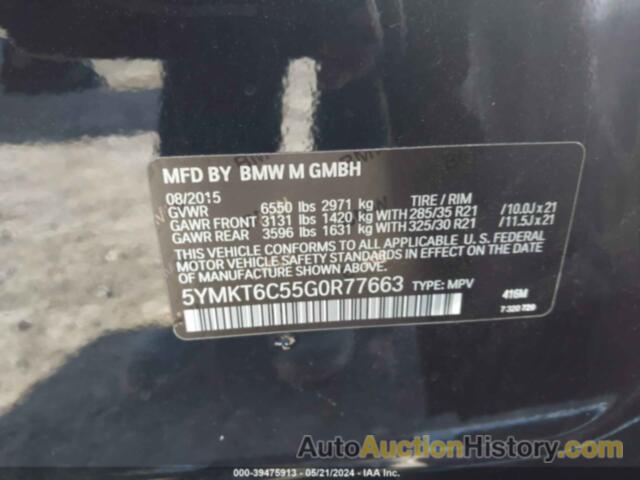 BMW X5 M, 5YMKT6C55G0R77663