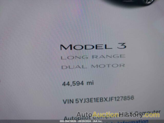 TESLA MODEL 3 LONG RANGE/PERFORMANCE, 5YJ3E1EBXJF127856