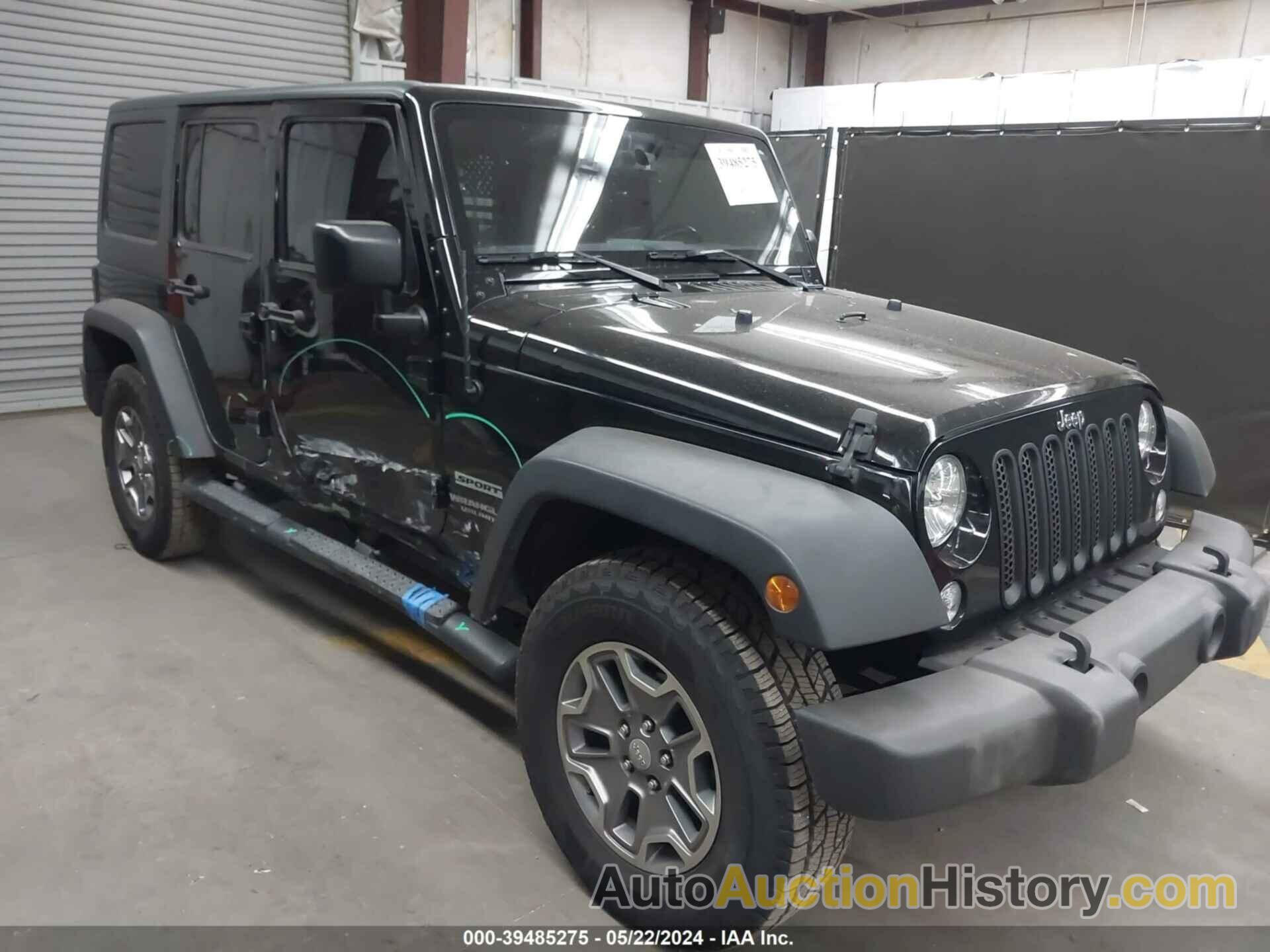 JEEP WRANGLER UNLIMITED SPORT, 1C4BJWDG9GL266254