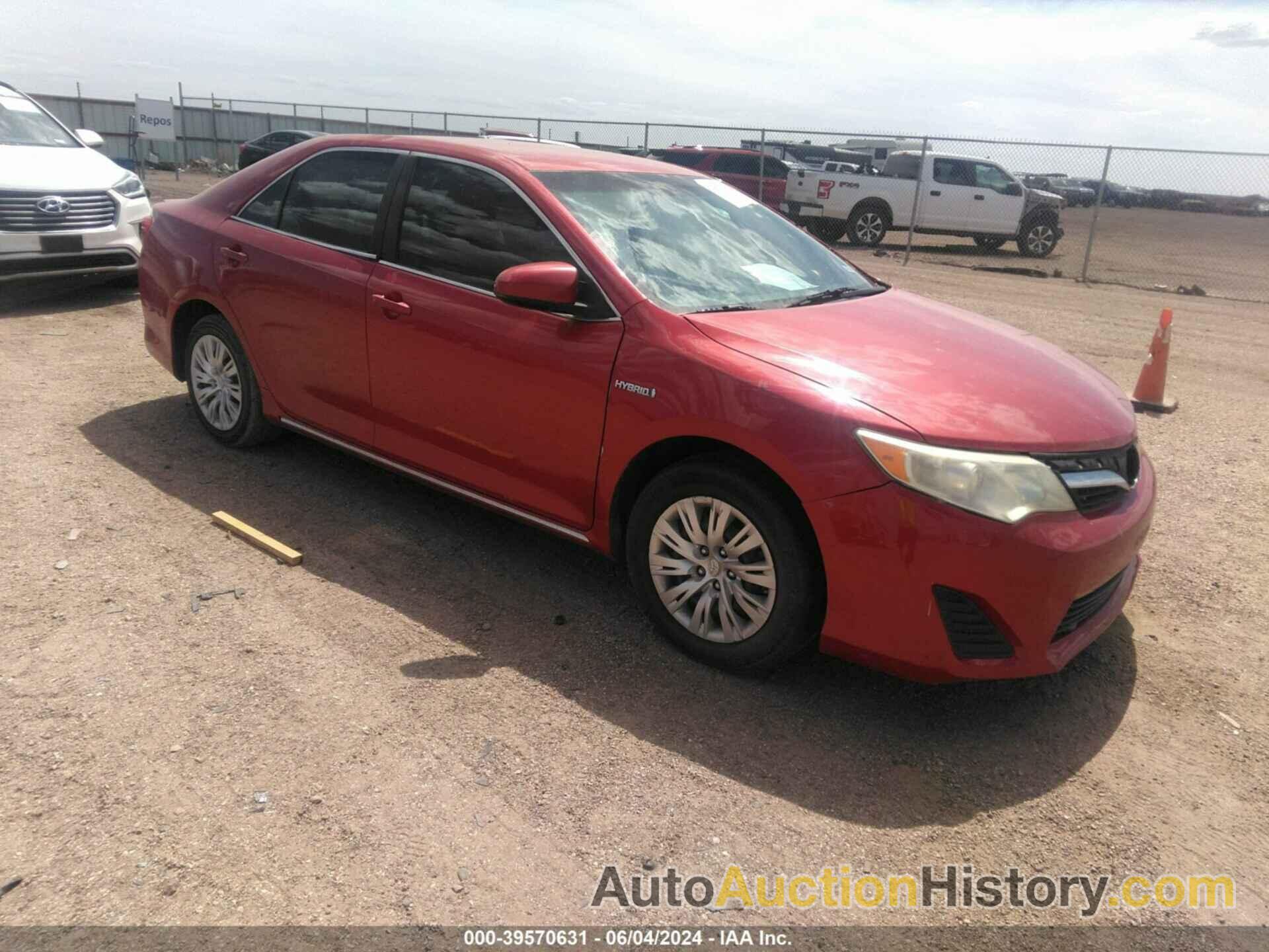 TOYOTA CAMRY HYBRID LE, 4T1BD1FK1CU028877