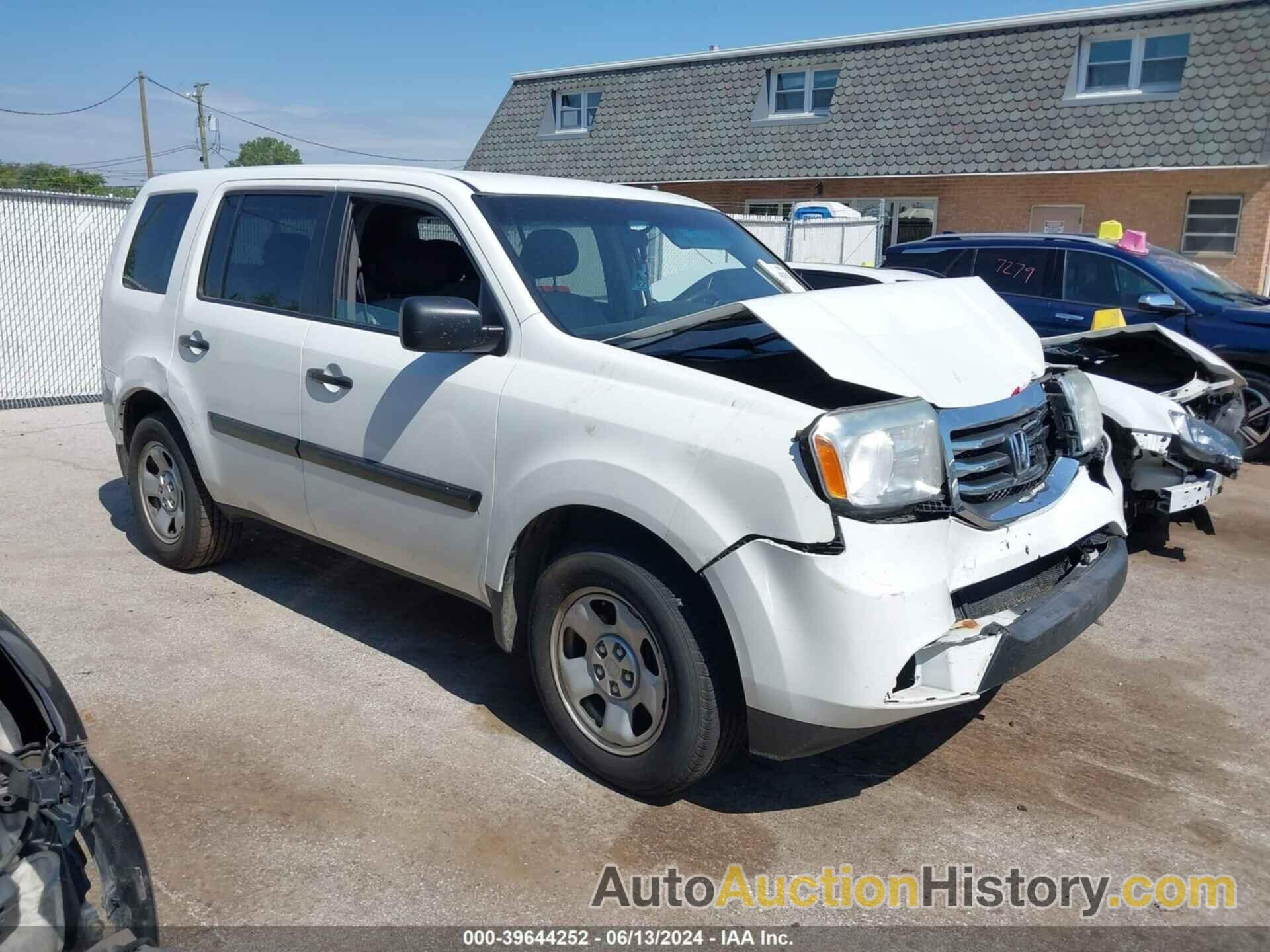 HONDA PILOT LX, 5FNYF4H22FB027757