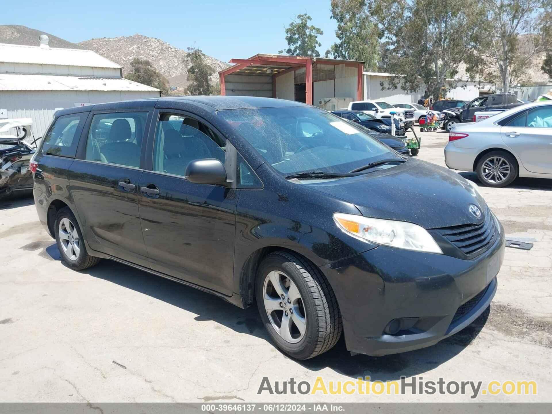 TOYOTA SIENNA L 7 PASSENGER, 5TDZK3DC5FS545673